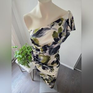 London Times Watercolor Satin Dress